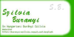 szilvia buranyi business card